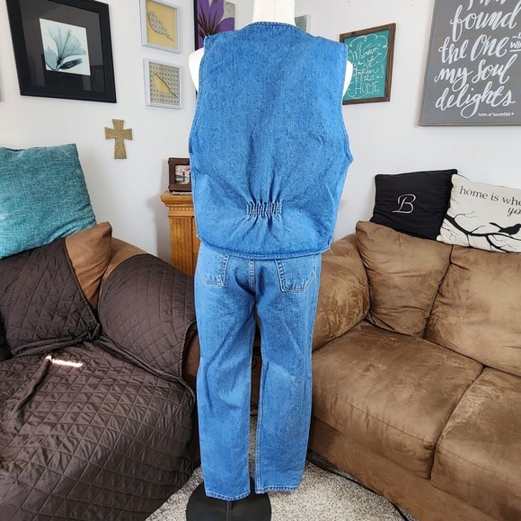 Paradise Bay Sportswear Denim Jeans and Matching Vest Size 12 - Picture 3 of 12